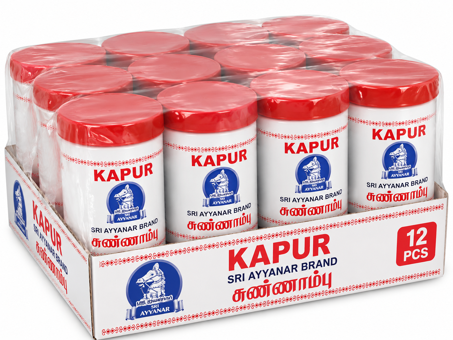 Sri Ayyanar Kapur (Camphor) 180g x 12 Jars (Carton)