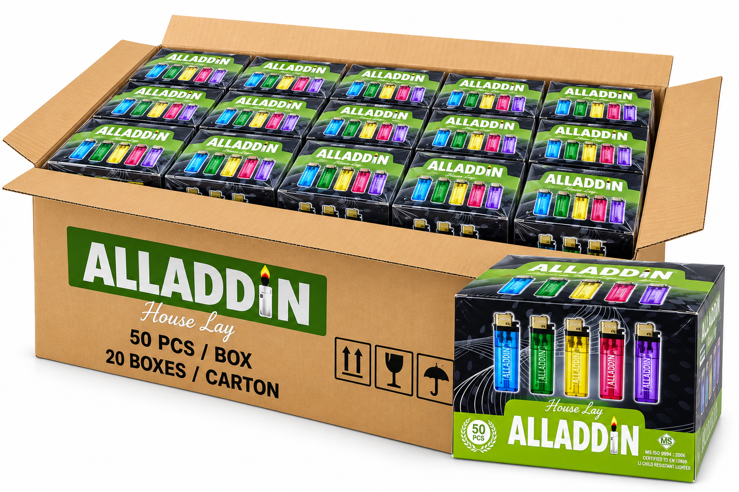 Aladdin Gas Lighter (50pcs x 1 Box)