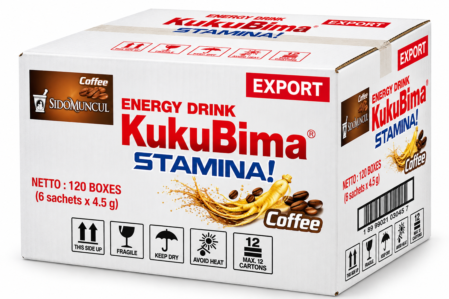 KukuBima Ener-G kopi Flavour Energy Drink Powder 10(4.5G X 6 Sachets) BUNDLE