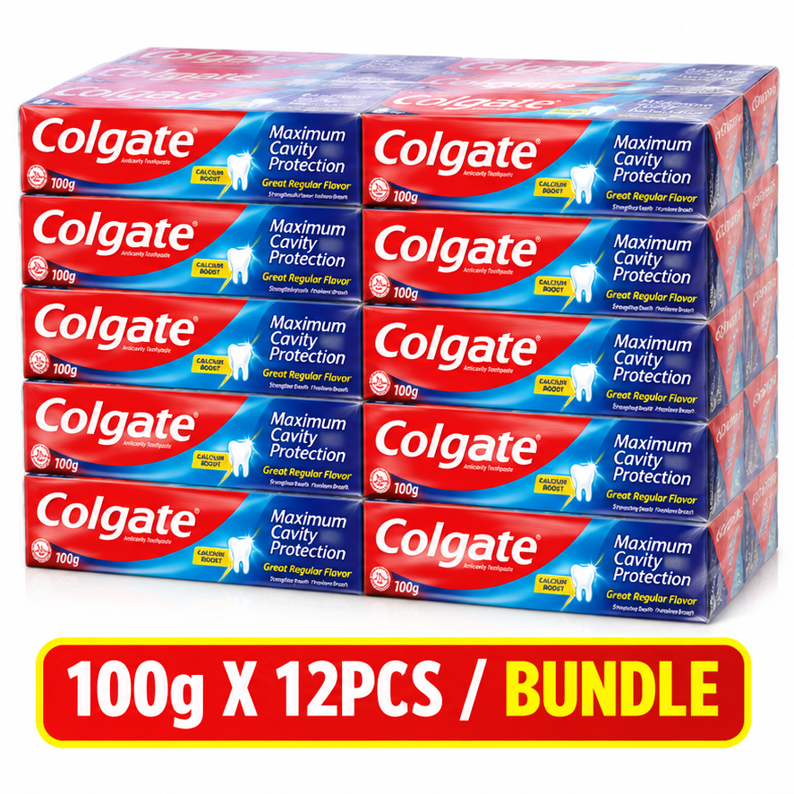 Colgate Toothpaste 100G X 12 Tubes (1 Bundle)