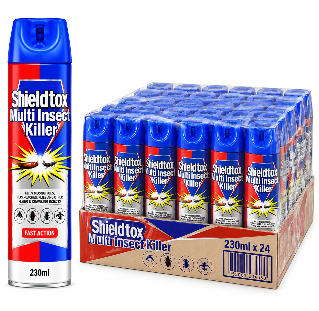 Shieldtox Aerosol Insecticide Spray 230ML carton